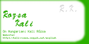rozsa kali business card