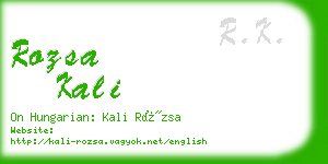 rozsa kali business card